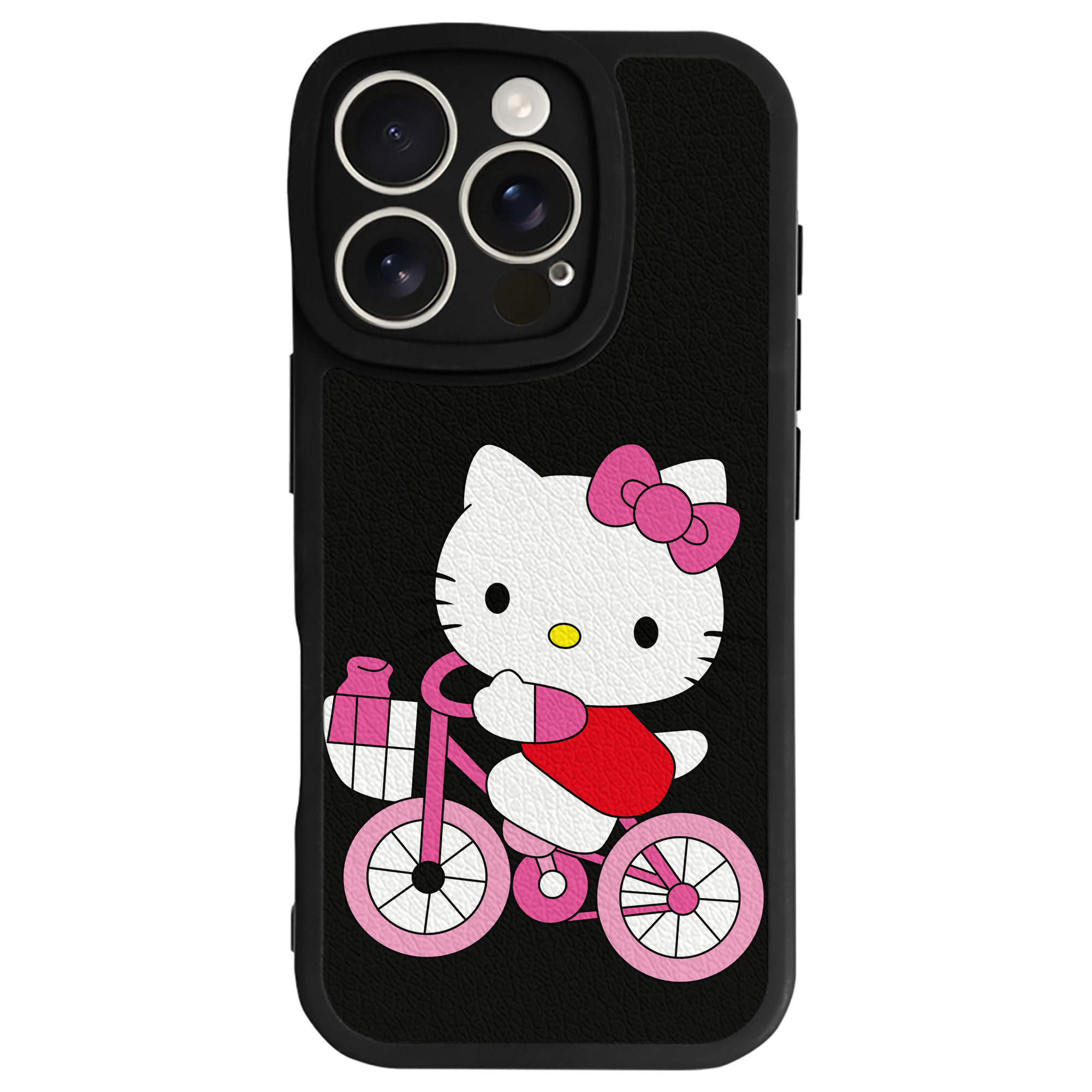 （画像用） Hello Kitty ハローキティ 【iPhone 16シリーズ対応】シリコンスマホケース（レザー調） 材質：シリコン